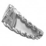 Load image into Gallery viewer, NA Initials Open Rope Style Sterling Silver Band