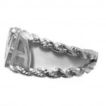 Load image into Gallery viewer, NA Initials Open Rope Style Sterling Silver Band