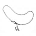 Load image into Gallery viewer, 5 Different Anonymous Charms Small Rope Sterling Silver Bracelet