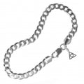 Load image into Gallery viewer, Heavy Figaro 8" Choice of Different Small Recovery Charms Sterling Silver Bracelet