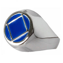 Load image into Gallery viewer, NA Symbol Blue Enamel Sterling Silver Ring