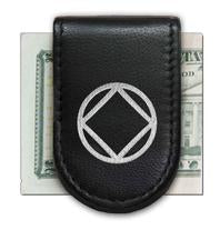 NA Black Leather with Silver Magnetic Money Clip