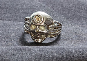 NA Sterling Silver Skull Ring