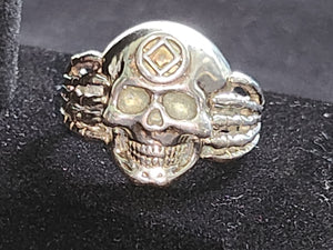 NA Sterling Silver Skull Ring