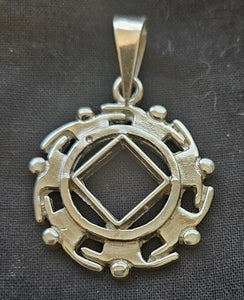 Silver Group Hug Pendant