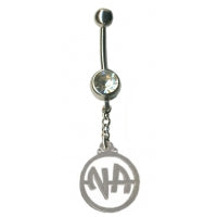 NA Initials Sterling Silver Body Jewelry