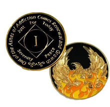 Load image into Gallery viewer, #N26. NA Medallion Out of Ashes Phoenix Yearly Medallion (Yrs 1-45)
