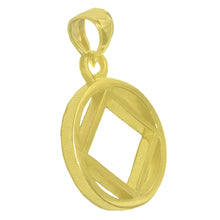 Load image into Gallery viewer, NA Symbol Thick Style 14k Gold Medium Size Pendant
