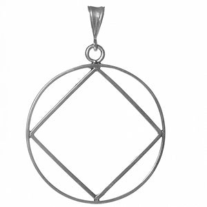 NA Symbol Sterling Silver Extra Large Pendant