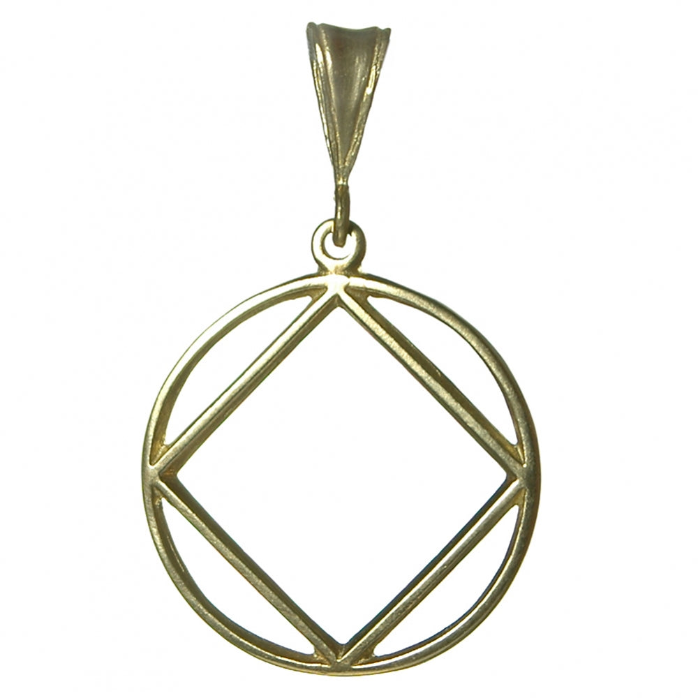 NA Symbol Smooth Wire Large Size Brass Pendant