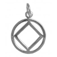 Medium Size NA Symbol Sterling Silver Pendant