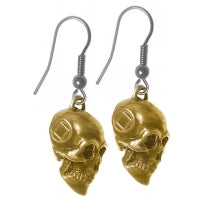 NA Symbol Skull Brass Earrings