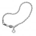 Load image into Gallery viewer, Medium Rope Choice of Different Small Recovery Charms 7&quot; or 8&quot; Sterling Silver Bracelet
