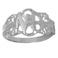 NA Symbol Filigree Style Sterling Silver Ring