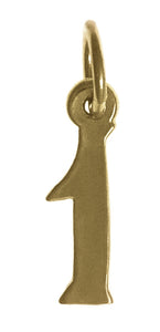 #1 Numeral for Celebrating All Occasions Brass Pendant