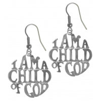 I Am A Child Of God Sterling Silver Earrings