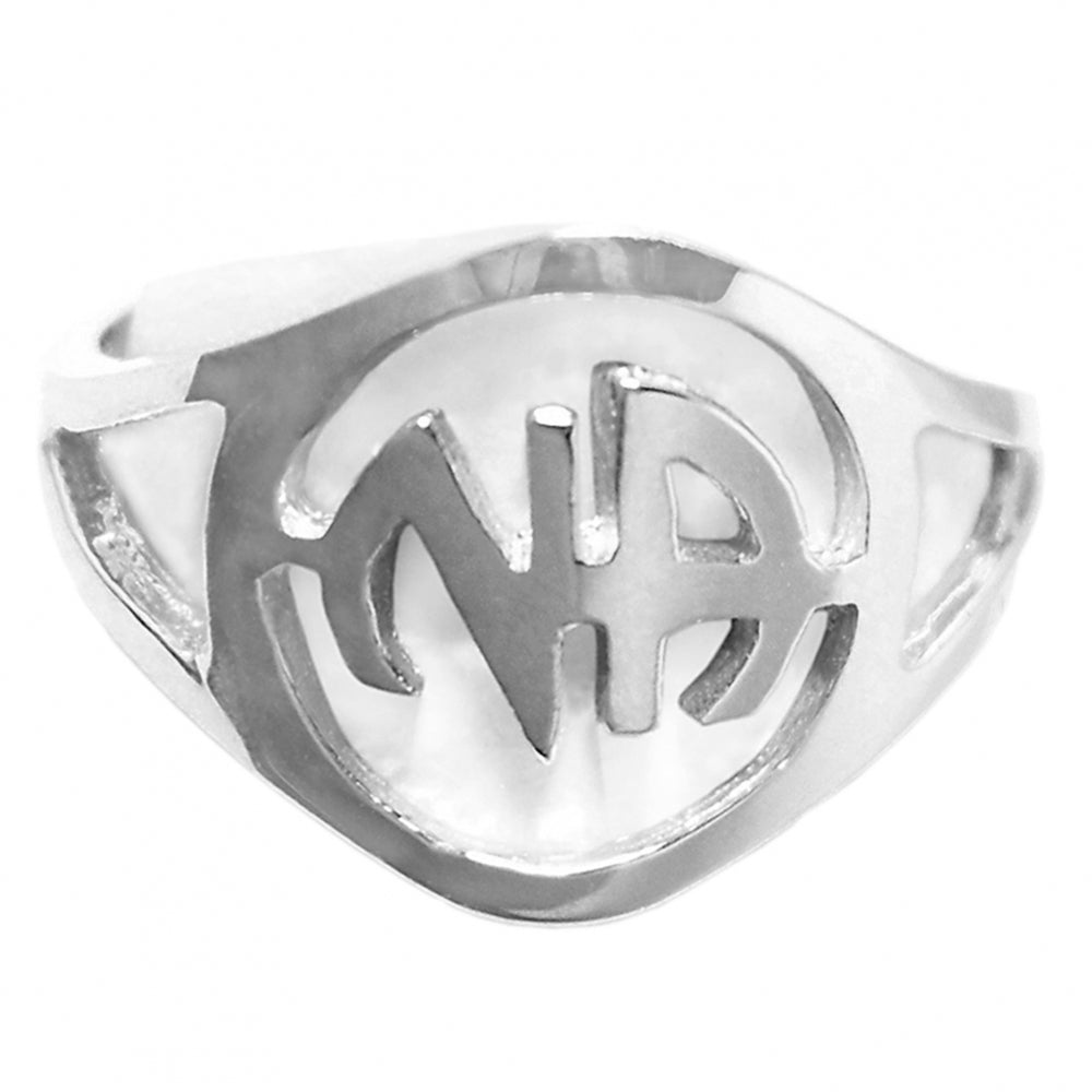 NA Initial  Sterling Silver Ring