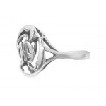 NA Symbol Swirl Style Sterling Silver Ring