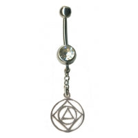 AA & NA Dual Symbol Sterling Silver Body Jewelry