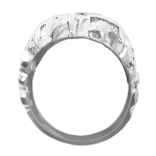 Load image into Gallery viewer, NA Symbol in Wide Nugget Style Sterling Silver Mens Ring
