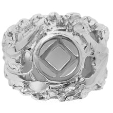 Load image into Gallery viewer, NA Symbol in Wide Nugget Style Sterling Silver Mens Ring
