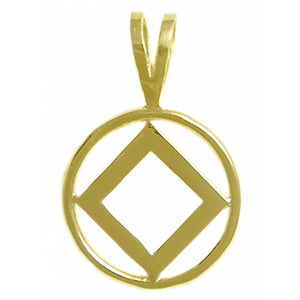 NA Symbol 14k Gold Medium Size Pendant