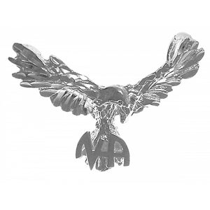 NA Symbol Tail Feathers of an Open Winged Eagle Sterling Silver Pendant