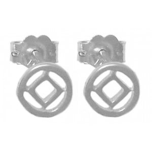 NA Symbol Small Stud Sterling Silver Earrings