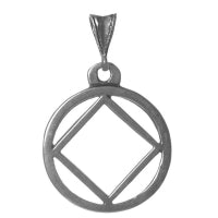 NA Flat Symbol Sterling Silver Pendant