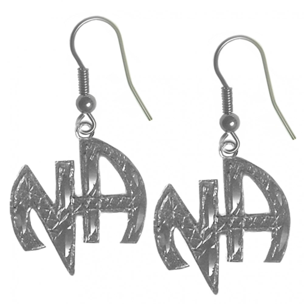 NA Initials Sterling Silver Earrings