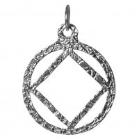 NA Textured Symbol Sterling Silver Pendant