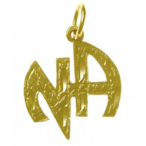 NA Initials 14k Gold Pendant