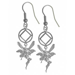 NA Symbol Recovery Magical Fairy Sterling Silver Earrings