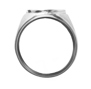 NA Initials Sterling Silver Mens Ring