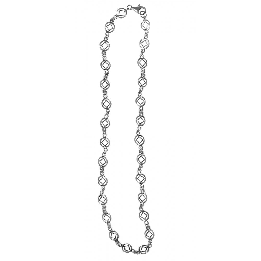 NA Continuous Symbol Sterling Silver Necklace