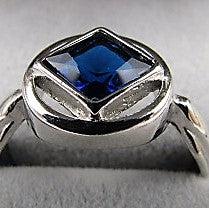 Simple Blue Sapphire .925 Sliver