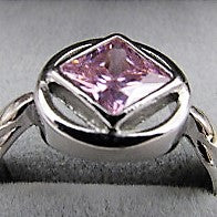 Simple pink sapphire .925 sliver