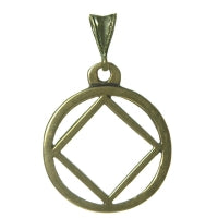 NA Flat Symbol Brass Pendant