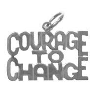 Courage To Change Sterling Silver Pendant