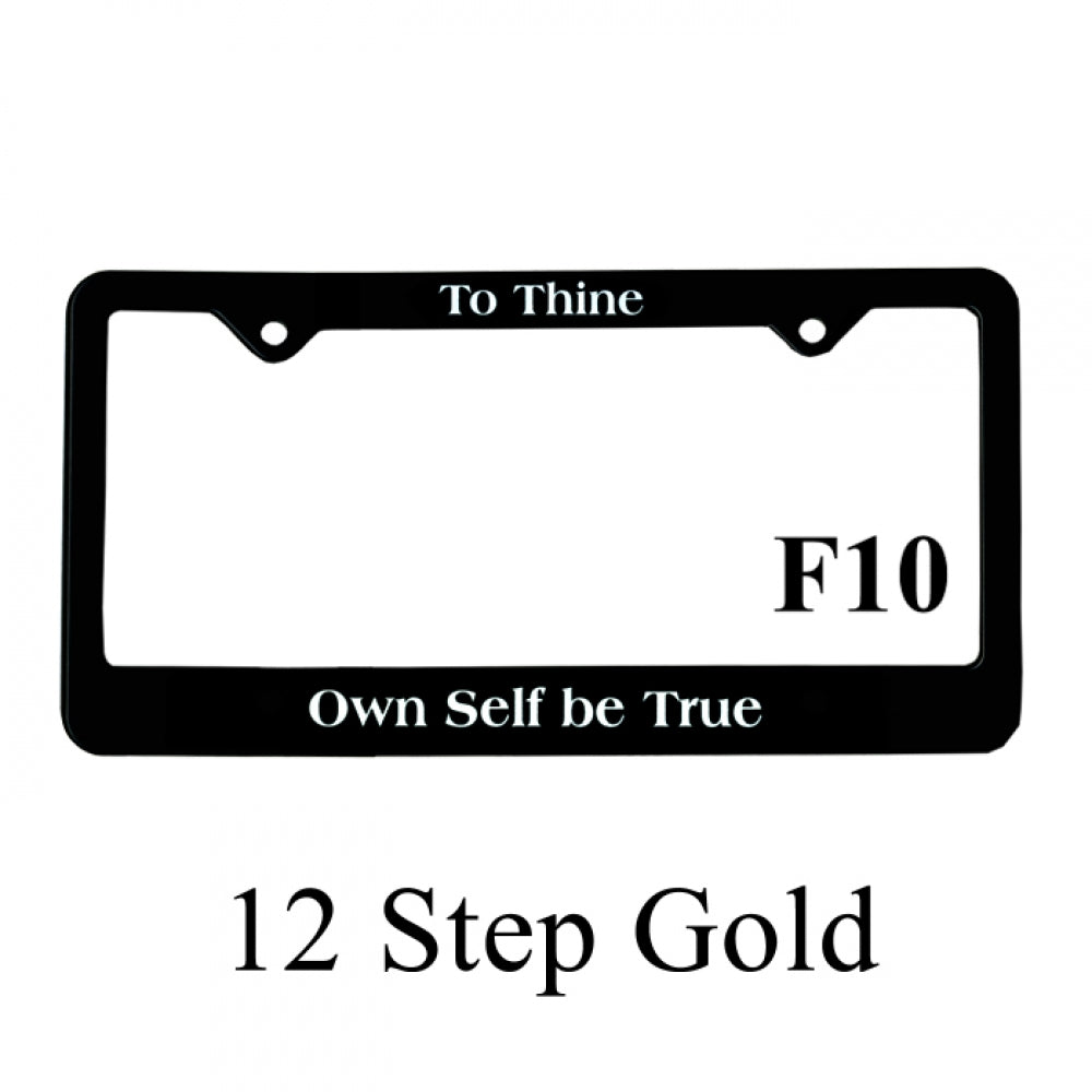 Recovery Related Plastic Auto License Plate Frame, #F10, 