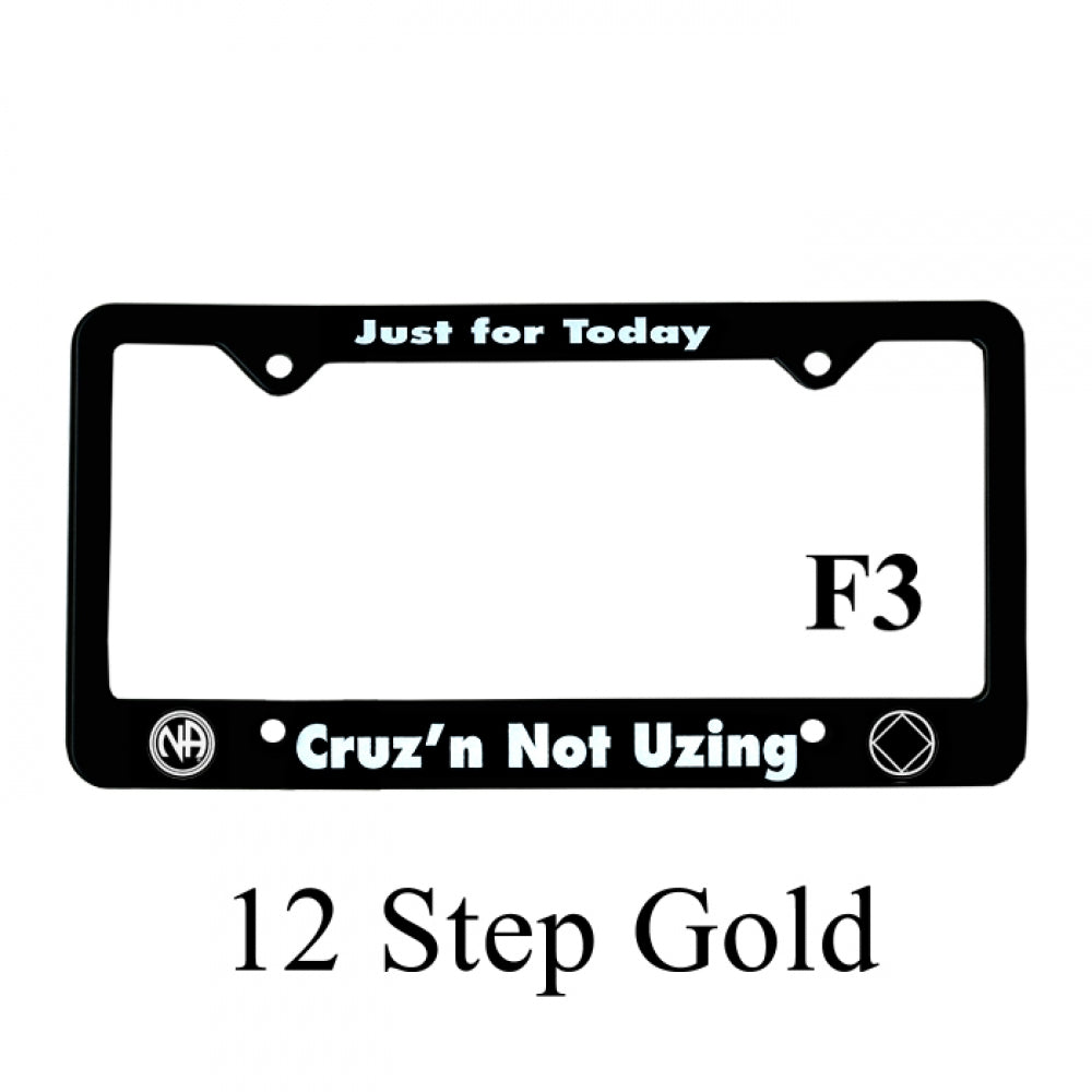 Recovery Related Plastic Auto License Plate Frame, #F3, 