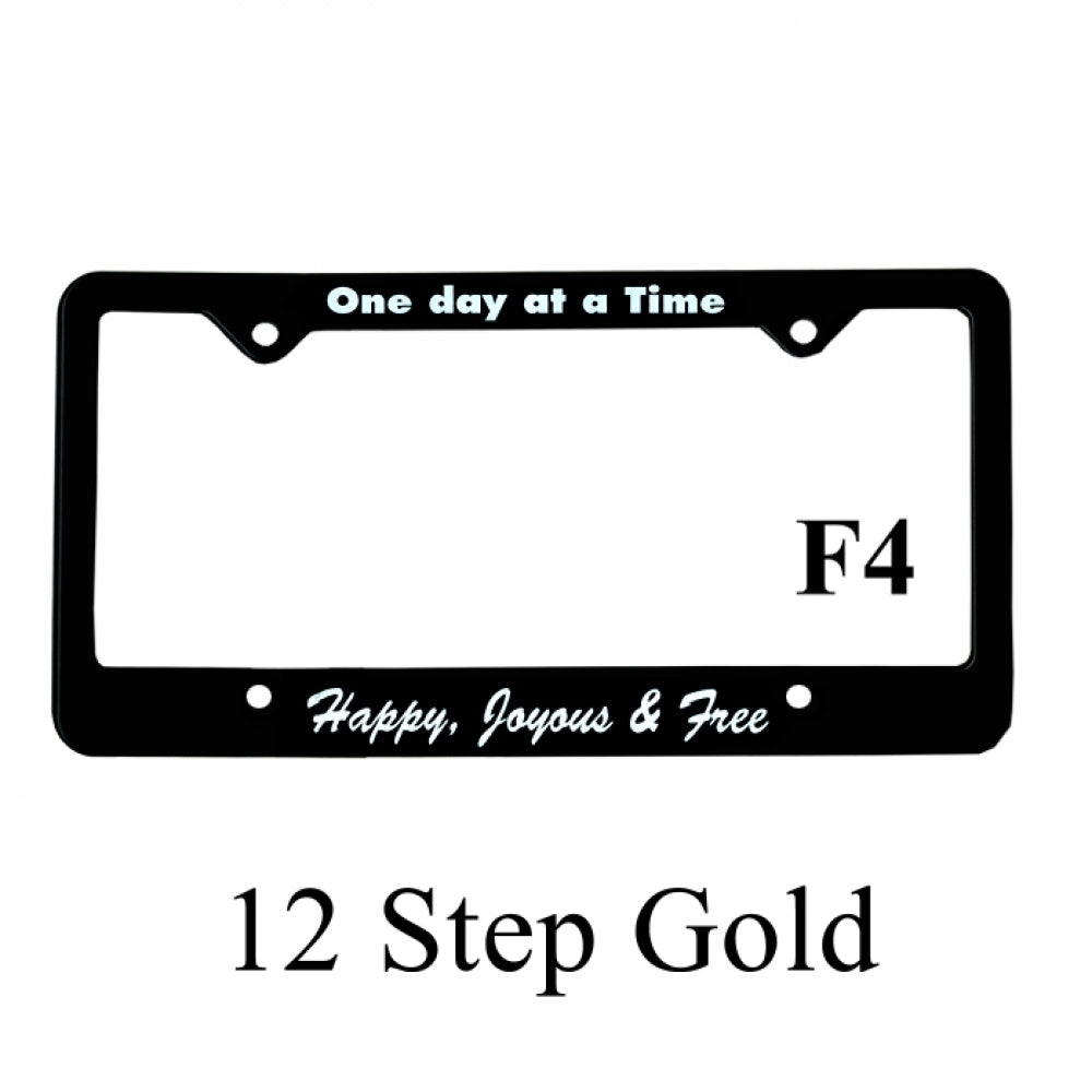 Recovery Related Plastic Auto License Plate Frame, #F4, 