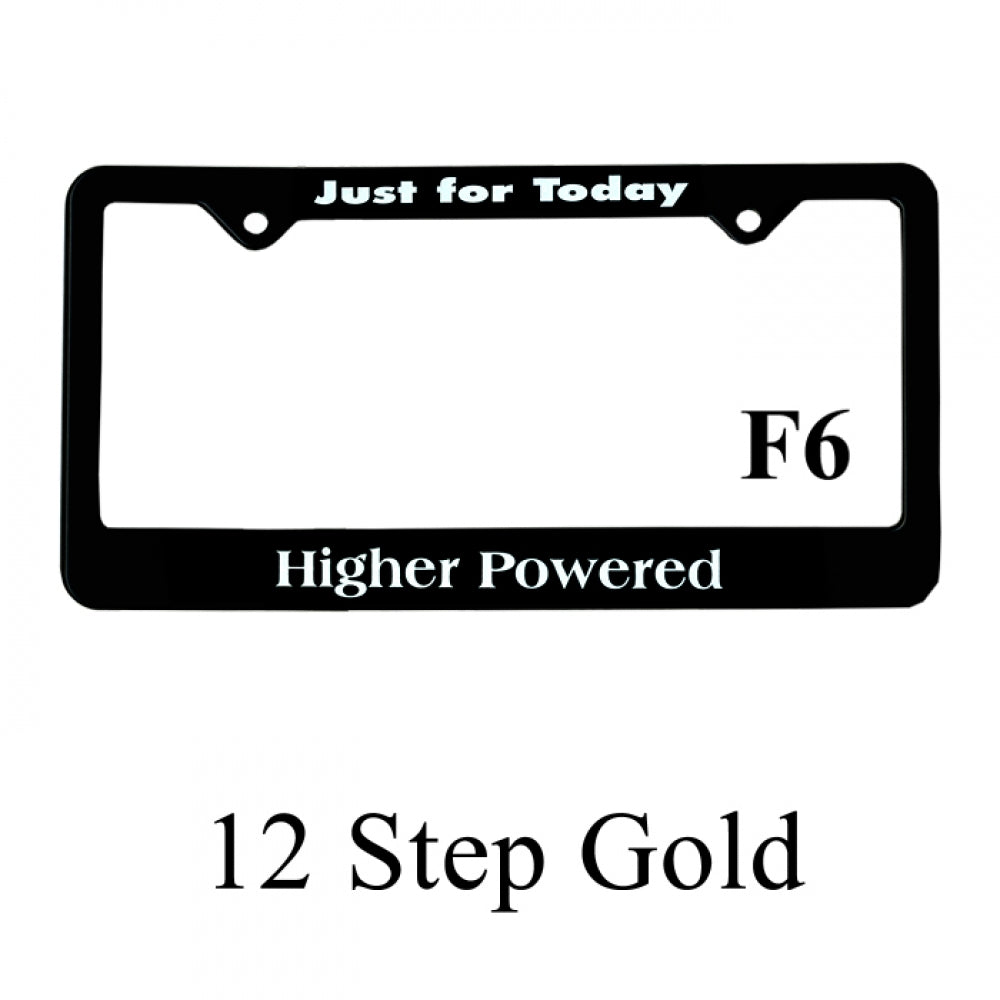 Recovery Related Plastic Auto License Plate Frame, #F6, 