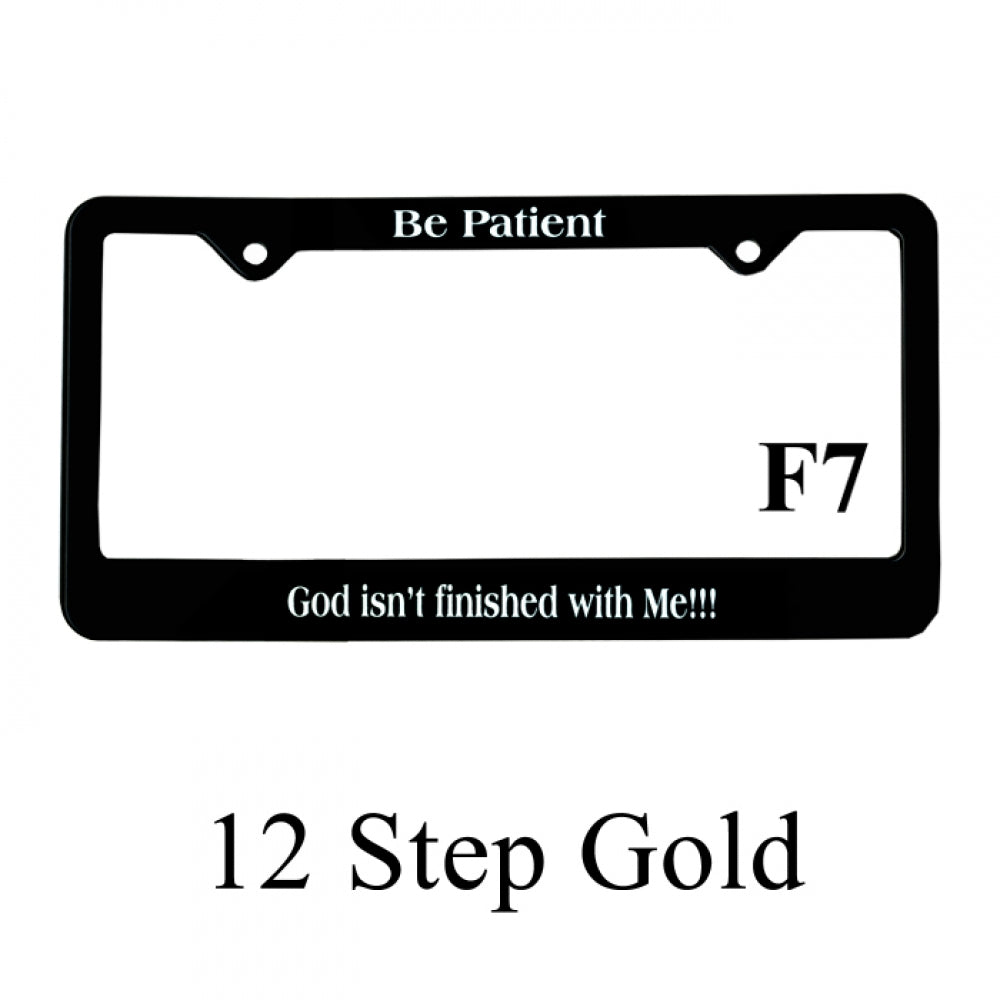 Recovery Related Plastic Auto License Plate Frame, #F7, 