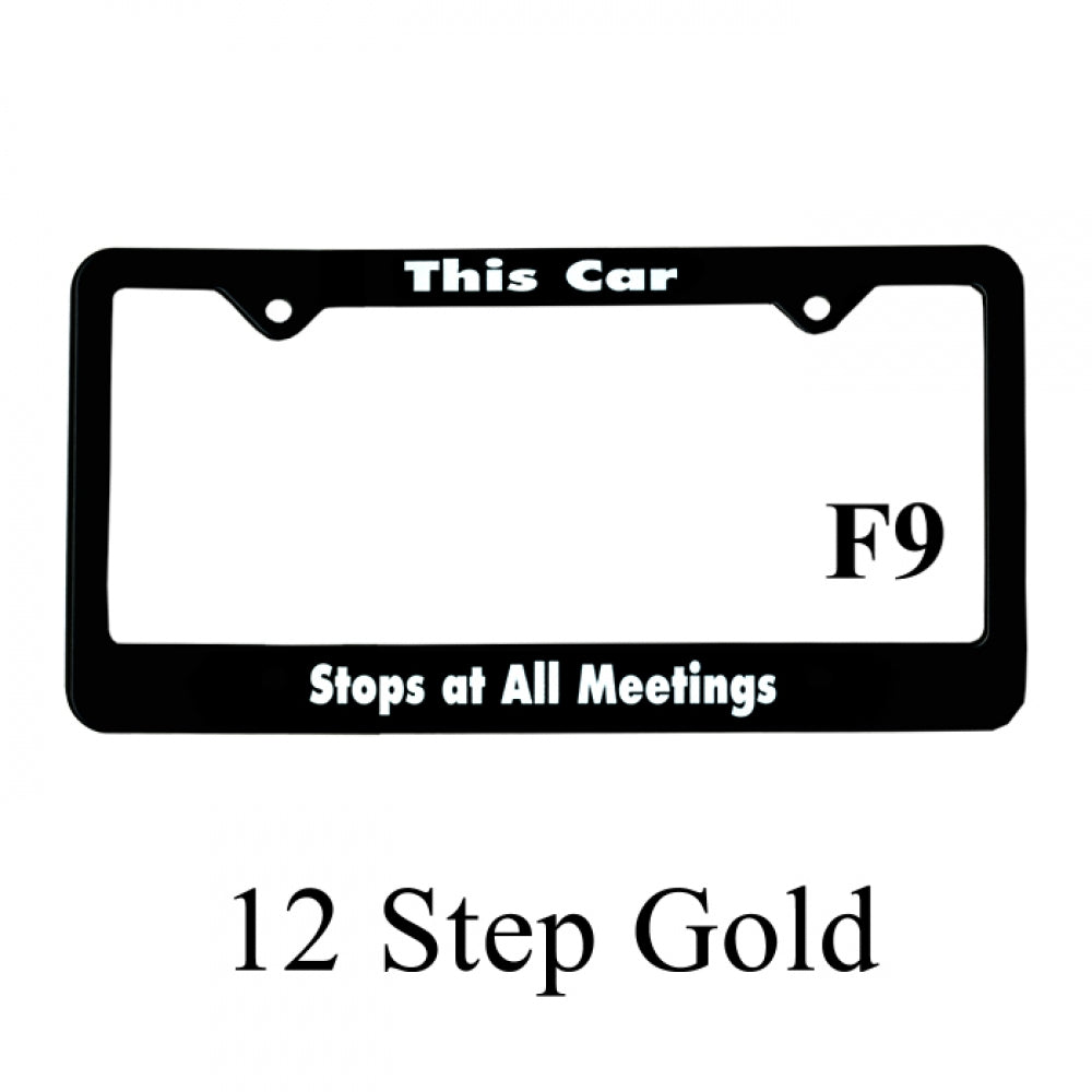 Recovery Related Plastic Auto License Plate Frame, #F9, 