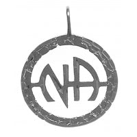 NA Initials Sterling Silver Pendant