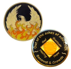 #N26a. NA Medallion Out of the Ashes Phoenix Coin - with or without NA symbol