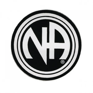 1-1/2" Round "NA" Initial Recovery Sticker, Available in 5 Colors