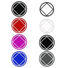 Load image into Gallery viewer, 3&quot; Round NA Recovery Symbol Sticker, Available in 7 colors
